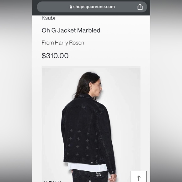 NWOT Ksubi Black Marbled Oh G Denim Jacket - Picture 3 of 10